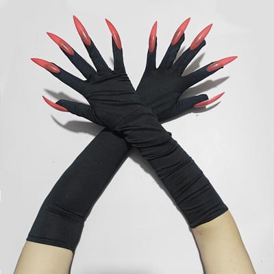 Halloween Cosplay 45cm Grappige Klauw Handschoenen Horror Lange Nagels Geschikt Voor Rollenspel Feest Verkleden En Thriller Optredens One Size black