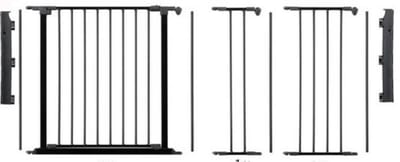 Babydan Flex Traphekje - Overloop - 2 x deur - 197 - 205 cm - Schroefbevestiging - Zwart