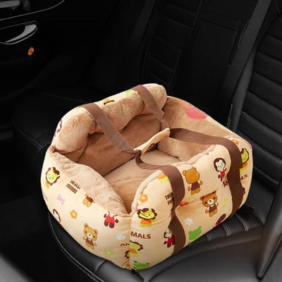 Animal Paradise Maison pour animaux de compagnie Résistant au froid Hiver Portable Extérieur Double usage Nid chaud Maison pour chat Maison pour chien Portable Nouvelle maison pour chien 60x53x22cm brown