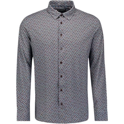 No Excess - Heren Overhemd - 33430813 - 138 Dusty Blue