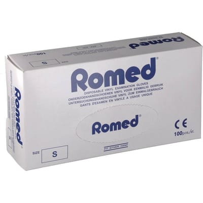 Romed Chirurgische Wegwerphandschoen Vinyl Small 100 Handschoenen