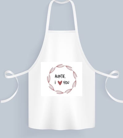 Akyol - auntie i love you Keukenschort - Tante - de liefste tante - verjaardagscadeau - verjaardag - cadeau - cadeautje voor tante - tante artikelen - kado - geschenk - gift - 82 bij 71 cm