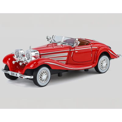1:32 Mercedes Benz 500K Cabrio Roadster Diecasts Model Legering Metaal Auto Buiten Collectie Kinder Speelgoedauto Serie Cadeau red