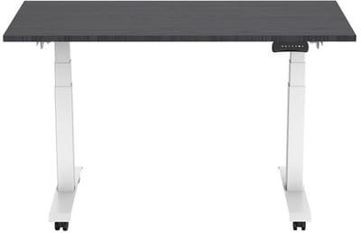Euroseats Elektrisch Bureau - verstelbaar, opklapbaar en verrijdbaar - 160x80 cm - Wit frame - Shadow eik
