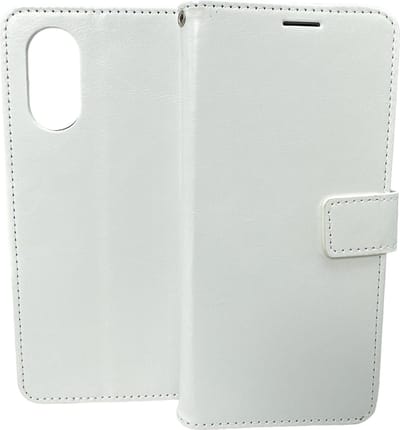 Bookcase Wit Geschikt voor Oppo A17 - portemonnee hoesje - ZT Accessoires
