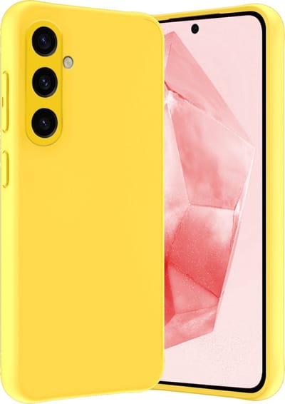 Hoesje - Geschikt voor Samsung Galaxy A35 - Sterk & Shockproof - Hoes Cover - Siliconen Case - Geel