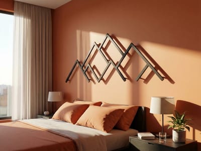 Wanddecoratie Bergen, Houten Wandbeeld, 3D Wanddecoratie voor Thuis, Moderne Beelden voor Huis Kantoor Slaapkamer, Woonkamer en Keuken - 100x33 cm