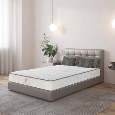MeiLun B1 Matras 140x200cm - 17.5cm - Bonnellveringmatras - Gebreide Zachte Tijk - Ademend Comfortschuim - Stevige en Veerkrachtige Ondersteuning - Opgerold Geleverd