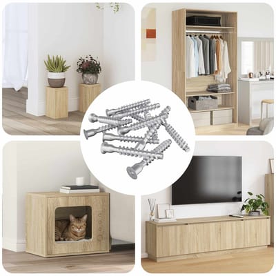 vidaXL Confirmatschroeven 12 pcs Zilver Ø7 x 50 mm Metaal