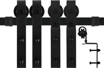 Schuifdeursysteem - Zwart - Staal verzinkt - GPF - GPF0530.61 kastenwandsysteem Lanka zwart 150 cm