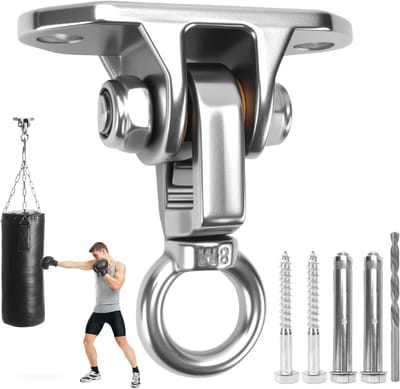 Zware Hanghaak voor Plafondmontage, M8 Swing Haak voor Houten Balken, Geschikt voor Hangstoelen tot 500 kg, Roestvrij Staal, Stevige Bevestiging, Ideaal voor Binnen- en Buitengebruik