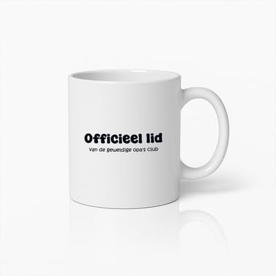 Officieel Lid van de Geweldige Opa’s Club Mok | Grappige Koffiebeker | Cadeau Voor Grootvaders 330ml