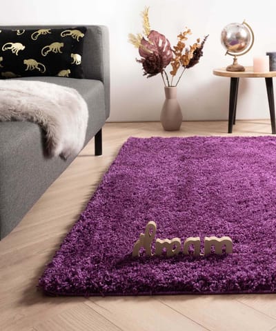 Hoogpolig vloerkleed - Cozy Shaggy paars 120x170