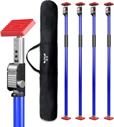 Ladingsbeveiliging Telescoopstangen - Transportstangen Klemstangen - Veilig Transport Vastzetten - Verstelbaar Kantelbaar Draaibaar - 110-195 cm - Blauw