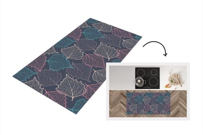 Keukenloper - Loper keuken - Herfst - Patronen - Bladeren - 120x60 cm - Keukenloper vinyl