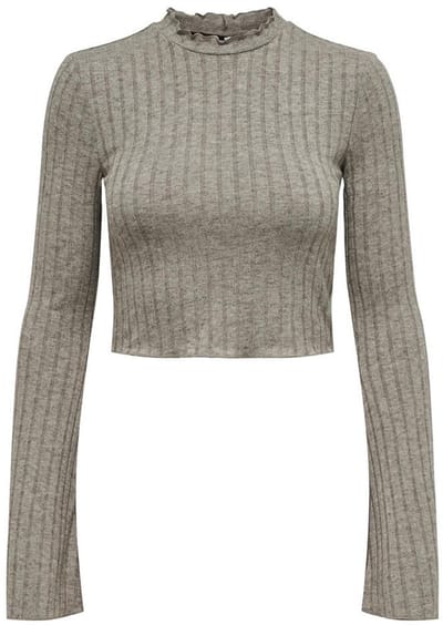 Only Tonja Top Met Lange Mouwen Beige S Vrouw