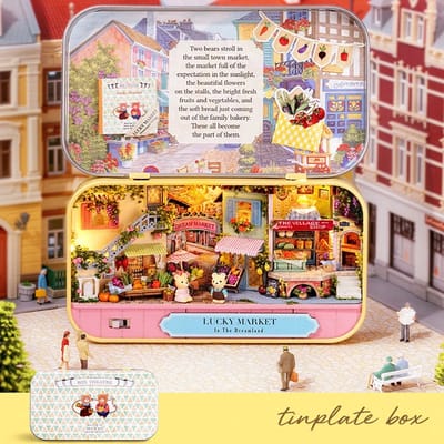 DIY Miniatuur Poppenhuis 'Lucky Market' Box Theatre Q-008