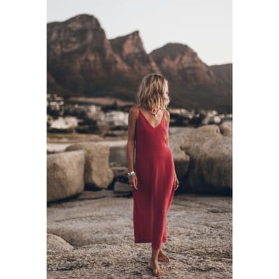 Mikuta The Pink Long Cupro Slip Dress Pink Maat: XL | Midi Jurken Outlet | Dames | Roze