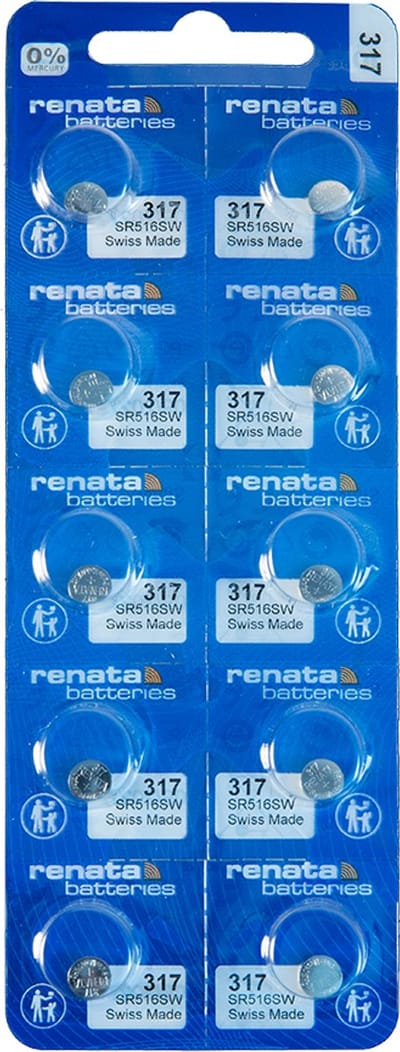 Renata – 317 MP CE – Knoopcel batterij – 10 stuks