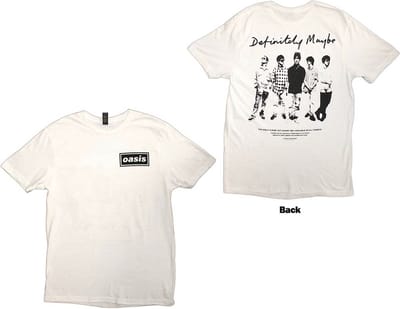 Oasis - Definitely Maybe Promo Heren Tshirt - S - Wit