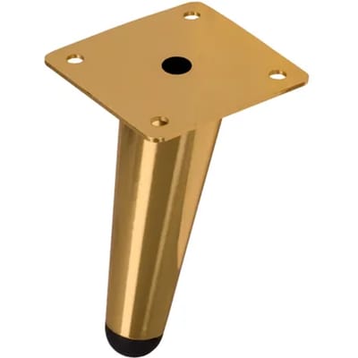 Duraline Tafelpoot Conisch Geborsteld Goud 10cm