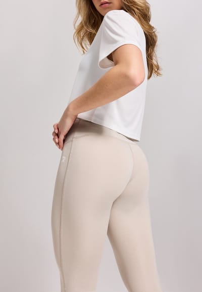 Redmax Perfect RMXBelle - Sportlegging - Fitness Legging - Geschikt voor Fitness en Yoga - Corrigerend - Dry-Cool - Dames - Beige - S