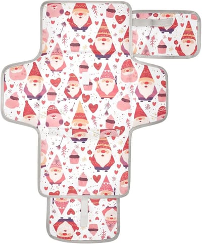 Aankleedtafel Pad - Baby Verschoningsmat - Luier Wisselen - Met Tissue Pocket - 62 x 30 cm - Valentijn Dwerg