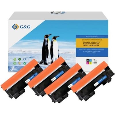 G&G Toner vervangt HP 117A Compatibel Combipack Zwart, Cyaan, Magenta, Geel NT-PH2070BK/C/M/Y-B-V3-4-S1