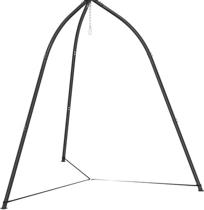 MakkelijkMooi Driehoekframe voor Hangstoel tot 100 cm - Hangstoel Standaard - 210 cm Hoog - Zwart - Draagvermogen tot 150 kg
