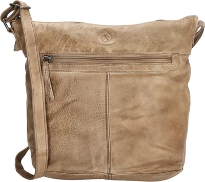 Hide & Stitches Paint Rock Schoudertas - Crossbody - Leer - Tas - Leren Dames Tas - Zand