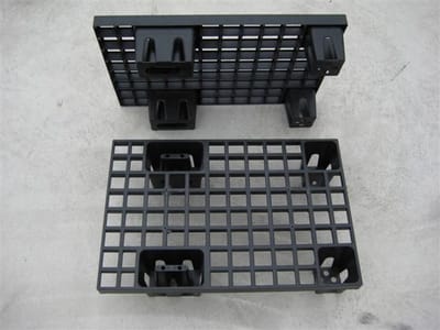 Mini kunststof pallet, zwart, draagkracht 100kg, 100% gerecycleerd kunststof,Pallet | Halve pallet | Kunststof pallet | Ultra Light | Open dek | 60 x 40cm | 1/3 Pallet | Nieuw