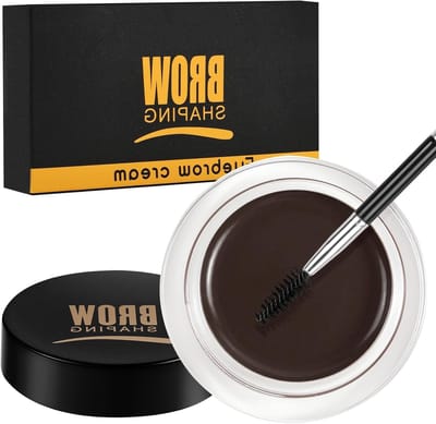 Langdurige wenkbrauwpomade voor perfecte wenkbrauwvorm, waterproof en kleurvast, met borstel, 4.5 g, #04