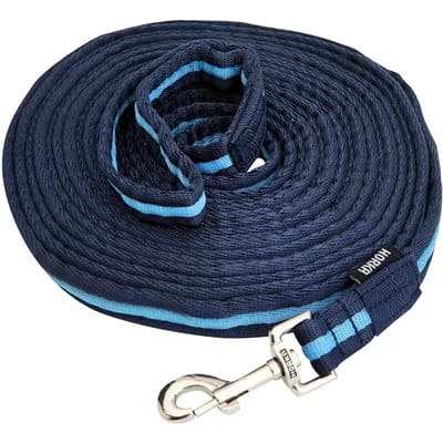 Horka Longeerlijn Met Karabijnhaak Polyester 8 Meter Blauw