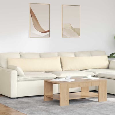 vidaXL - Zitkussens - 2 - pcs - Crème - 145 - x - 40 - cm - Corduroy - stof