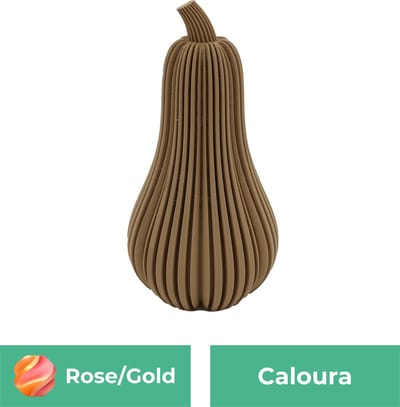 Caloura pompoen beeld – Decoratief beeld - Roze / Goud - 3d geprint beeld – Herfst woondecoratie - :positie: - 11CM