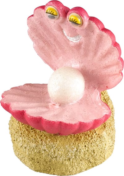 Aqua Della - Aquariumdecoratie - Vissen - Oester Action Air 7,8x6,5x9cm Meerkleurig - 1st