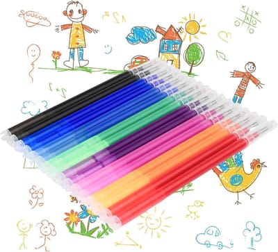 16 Stuks Uitwisbare Vullingen 0.7mm in 8 Heldere Kleuren voor Balpennen en Markers
