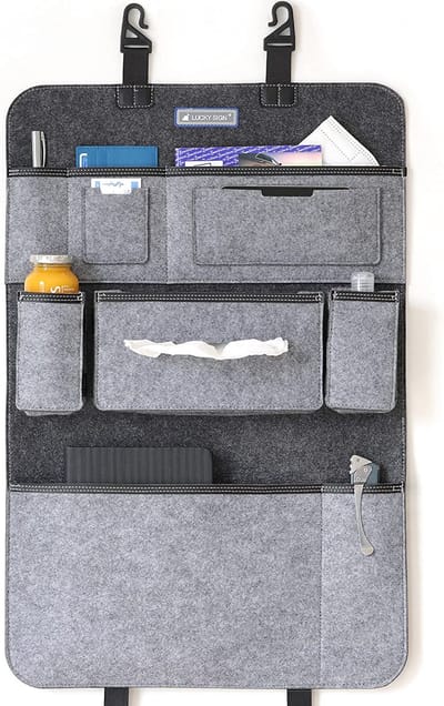Houder voor bekerhouder en telefoon , dranken, koffie, eten ,Hoogwaardig vilt + microfiber leer