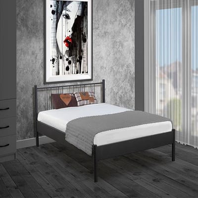 Metalen bed Moon zilver 140x200