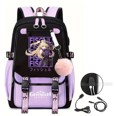 Genshin Impact Rugzakken Anime Mochila Student Schooltas Meisjes Cadeau Laptop Dagelijks Reizen Rucksack 16 inches