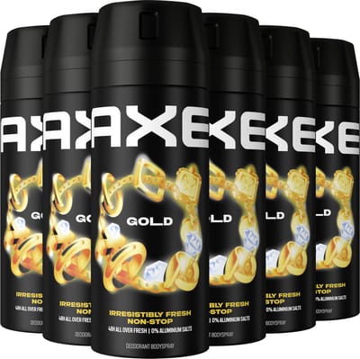AXE - Deodorant Bodyspray - Gold - 6 x 150 ml - Voordeelverpakking