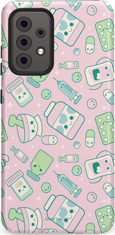 Casetastic Hoesje Geschikt voor Samsung A52 (4G/5G/s) - Stijlvolle Beschermende Duo-layer Case - Geneeskrachtig Roze