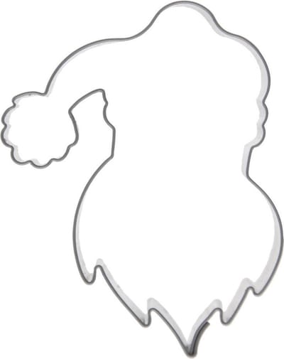 Koekjessnijder Edelstaal Kerstman 7 cm - Vormen - Uitsteekvorm - Cookie - Cutter - Uitsteekvormpjes - Koekjes - Bakken