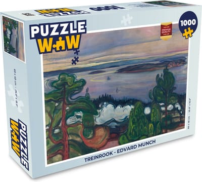 Puzzel Treinrook - Edvard Munch - Legpuzzel - Puzzel 1000 stukjes volwassenen