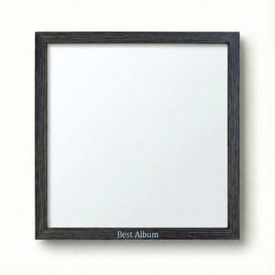 VIN UP® - Bruine Houten LP-lijst "Best Album" - Hoogwaardig Hout - Unieke LP-lijst voor je Beste Album - Vinyllijst voor op de muur - LP-lijst - Dé Specialist in LP-Lijsten