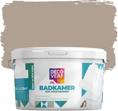Decoverf badkamerverf 2.5L kaki bruin