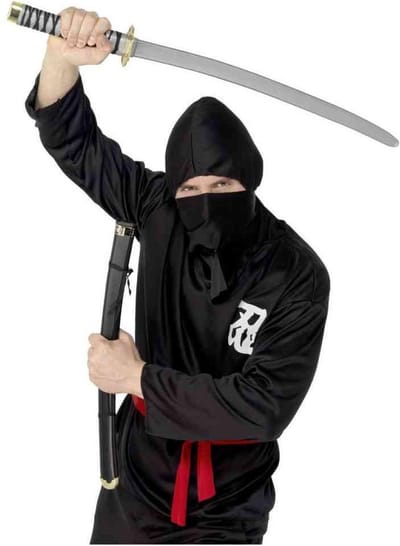 Ninja speelgoed verkleed zwaard - zwart - 73 cm - carnaval - wapens - kunststof