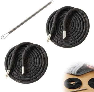 Dailygoods- Koord 150 cm - Zwart - Duurzaam Katoen - Slijtvast - Geschikt voor Joggingbroek - Comfortabel en Huidvriendelijk - Trekkoord
