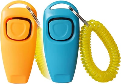 Hond Training Clickers - Huisdier gereedschap - Huisdier opvoeding - 2 in 1 Fluit en Clicker - 2 stuks