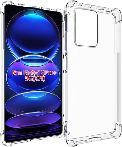 MobyDefend Hoesje - Geschikt voor Xiaomi Redmi Note 12 Pro Plus 5G - Transparante Shockproof TPU Backcover - Verstevigde Hoeken - Volledig Doorzichtig